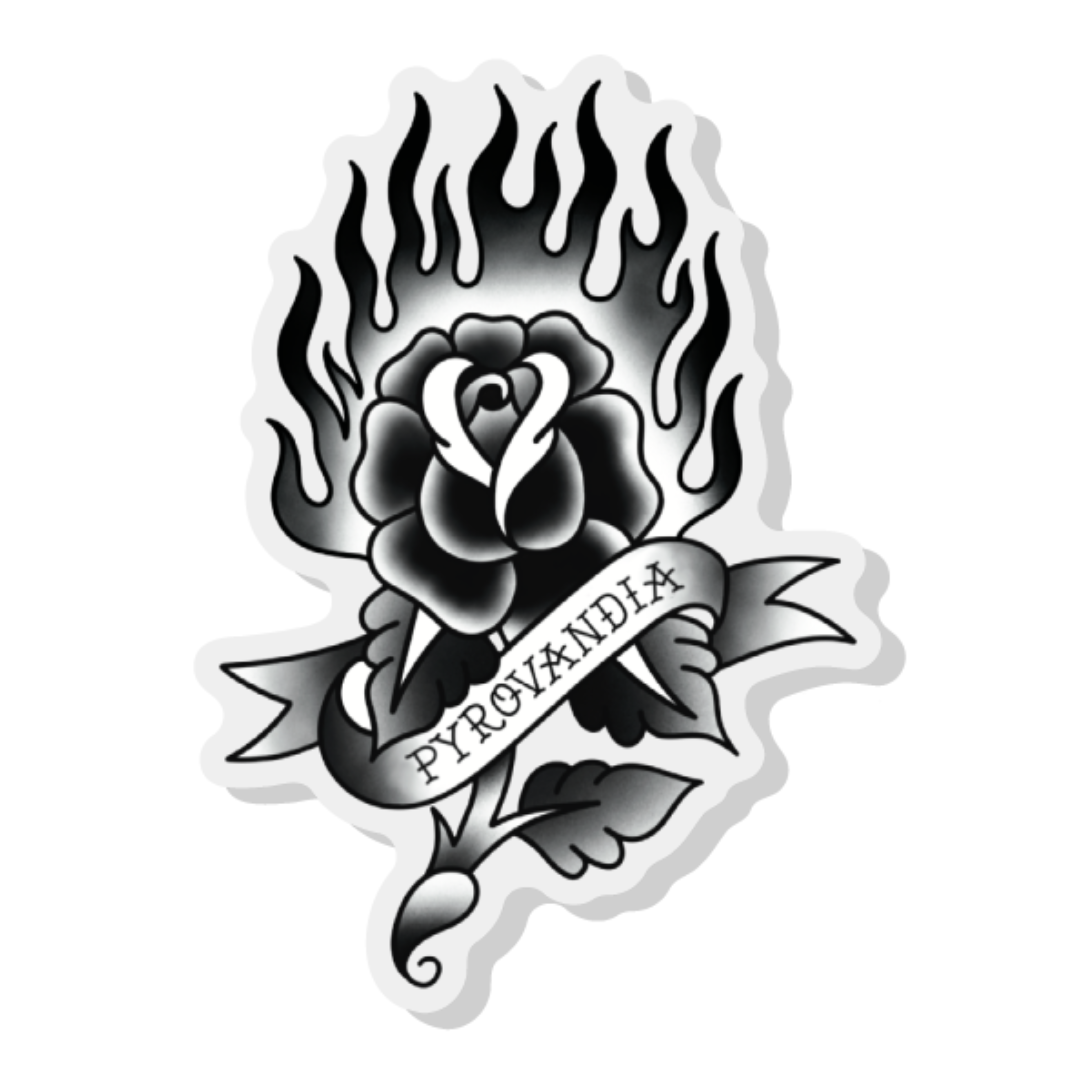 Darstellung Pin Pyrovandische Rose in groß als Rendering auf weißem Hintergrund