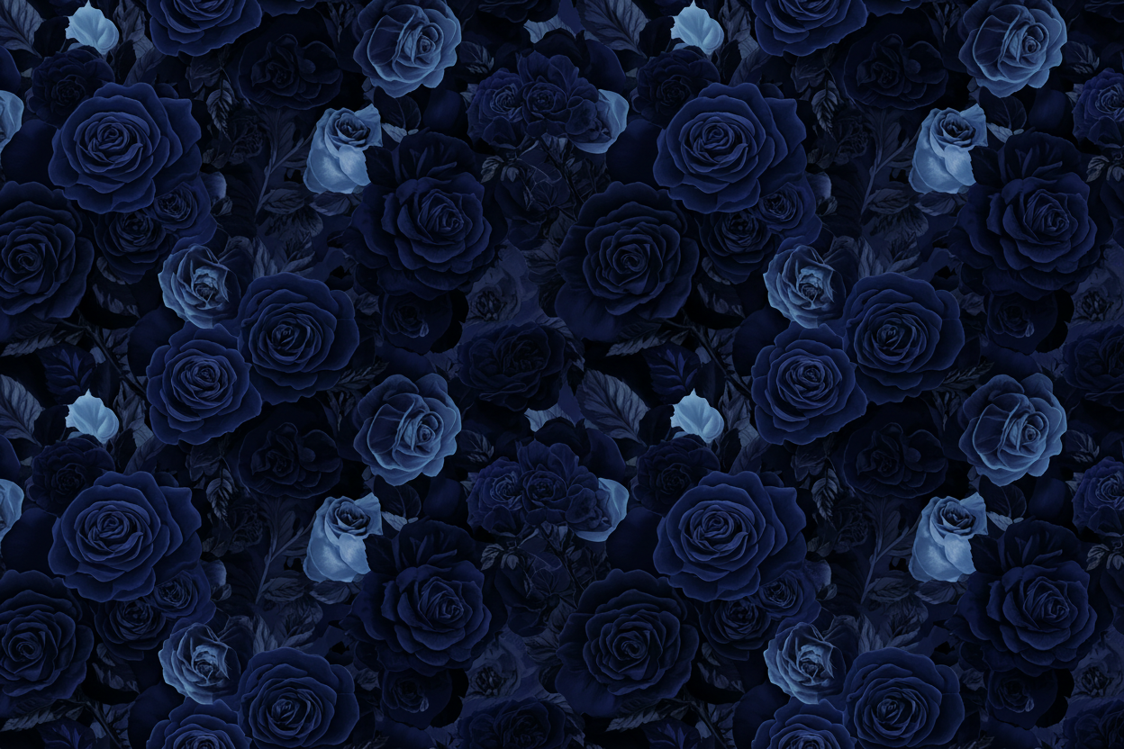 Hintergrund mit dunkelblauen Rosen